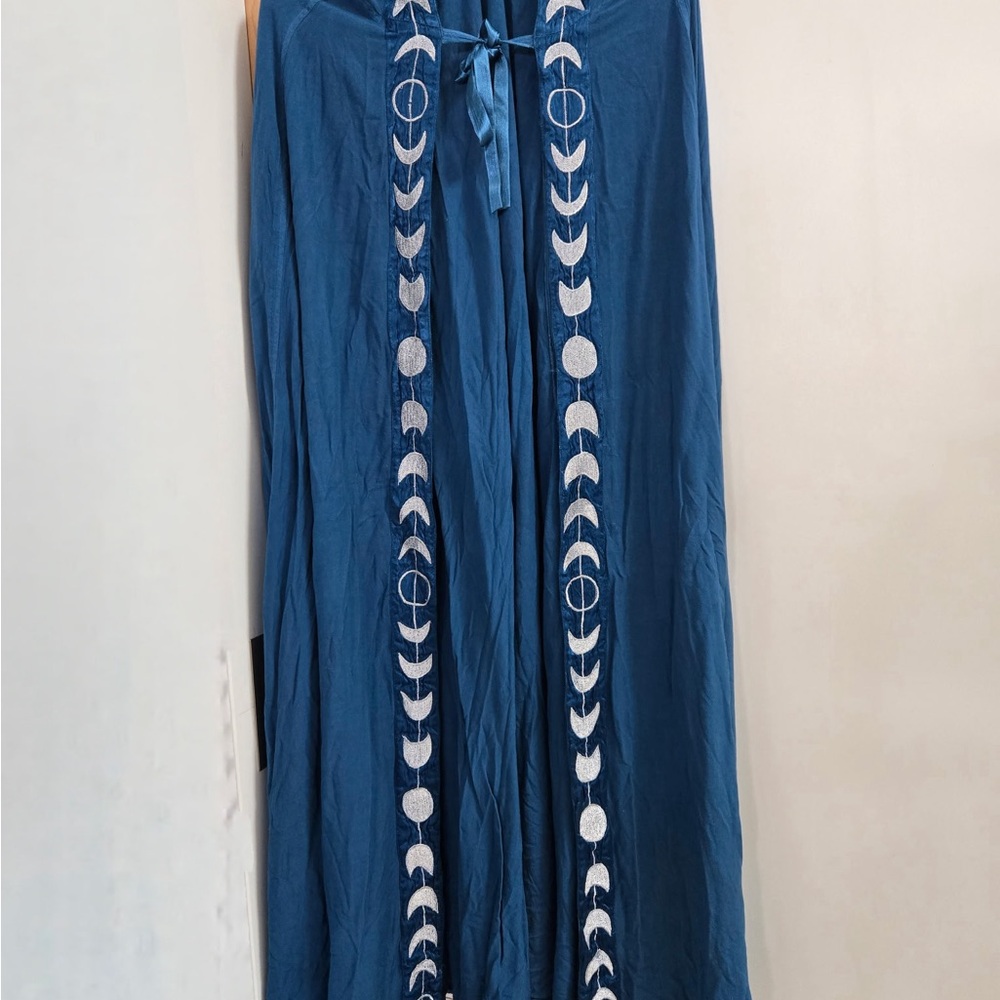 Blue Embroidered Women's Cape